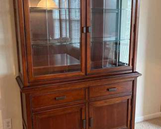 Beautiful Lighted Display Cabinet, PERFECT For Your Bourbon Collection 