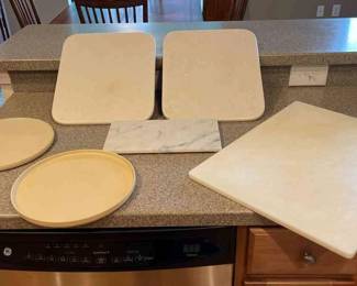 Assorted Cutting Boards And 2 Cabinet Lazy Susans