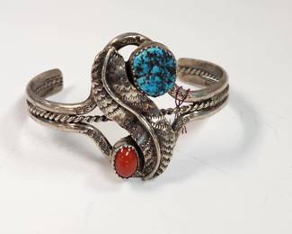 Native American sterling cuff