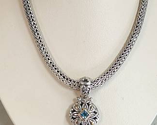 Ed Hardy Sterling with Blue Topaz necklace