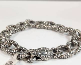 Mans sterling snake bracelet, original tag on