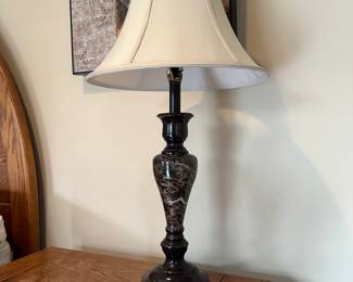 Bronze and Faux Marble Table Lamp