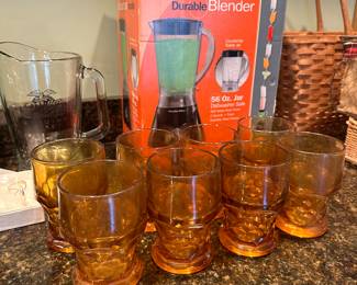 Vintage Viking Amber Glasses