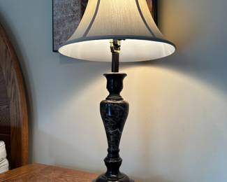 Bronze and Faux Marble Table Lamp