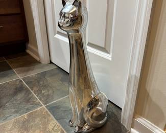 Metal Cat, Toilet Scrubber Holder