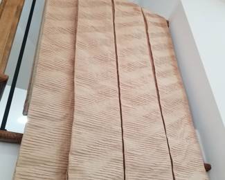 vintage custom pleated lined raw silk curtain panels