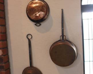 Primitive copper pots