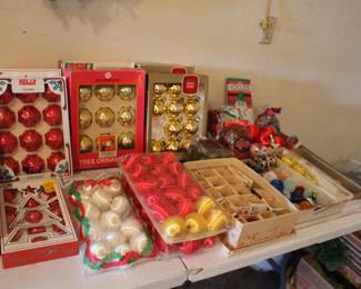 Mid century ornaments - we have some shiny brites too