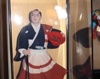 Samurai statue in case