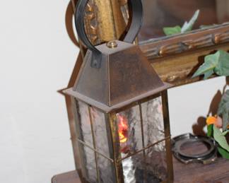 Vintage copper/glass lamp