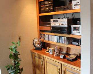 Electronic/vintage stereo wall