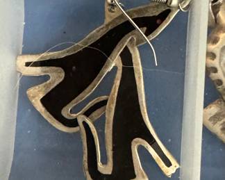Sterling inlaid earrings