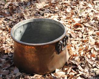 Antique copper pot - heavy!