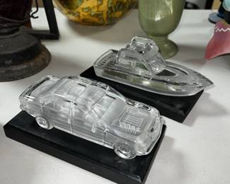 Crystal car and boat
