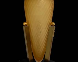 MCM Large Contemporary Amber Vase and Stand