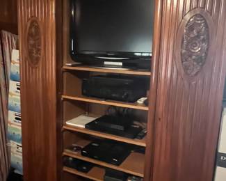 Armorie  ready for use as an entertainment unit 