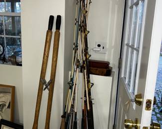 Vintage fishing poles and more 