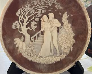 Vintage Inlay Cameo plate