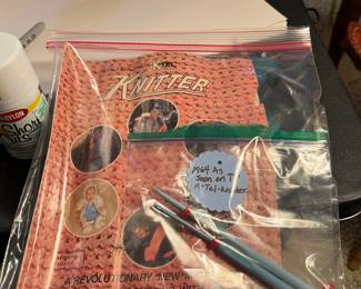 Did you know?... There was "As Seen on TV" in the 60's? This item is an original K-Tel Knitter instruction book with two needles. - downstairs