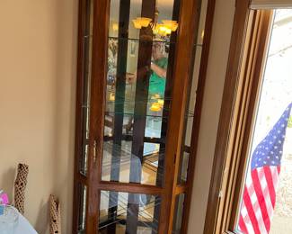 Corner curio cabinet - $150