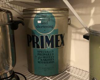 vintage shortening can - located downstairs