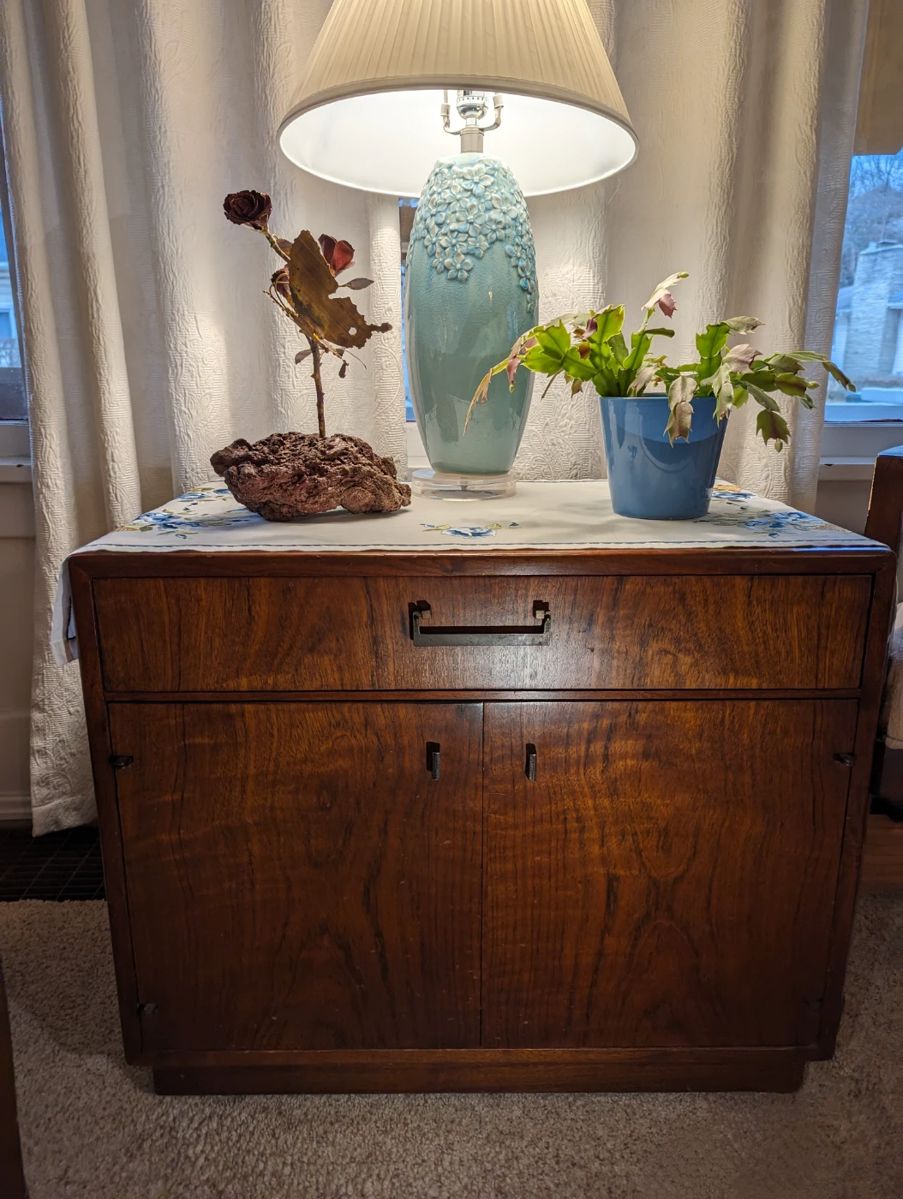 Antique rosewood cabinet.