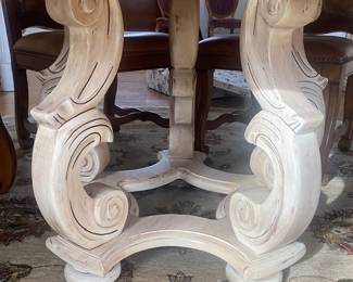  WALTER OF WABASH 67" ROUND PEDESTAL TABLE WITH LEAF AND PADS