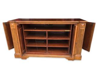 $500 USD      Ethan Allen Townhouse Henley Buffet Server Sideboard w Side Storage KW214-10     Ethan Allen French Regency Cherry and Burl Wood Entertainment Media Console or Credenza.  A stunning French Regency or Neoclassical style media console or credenza

Dimensions: 55.5 x 23.5 x 36"H

Condition: Very good.  

Local pick up McLean, VA.  Contact us for shipper suggestions.      https://goodbyhello.com/products/copy-of-ethan-allen-coffee-table-kw214-9?_pos=40&_sid=39f7e14c1&_ss=r