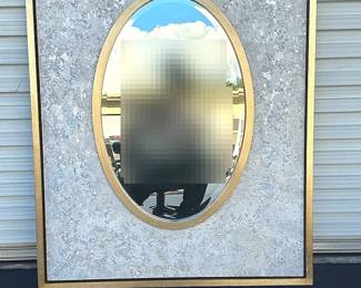 Contemporary Framed Large Wall Mirror Gold Trim