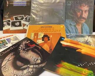 Bundle Of Vintage Vinyl Records Jim Croce, Guess Who, Crack The Sky, Crawler, Eric Clapton, , Arli Guthrie And More