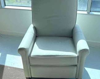 Bassett Lazyboy Chair White Leather