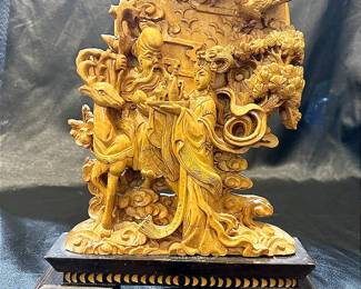 Carved Wooden Asian Sculpture