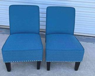 Blue Host Chairs 2PCS
