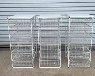 3 Metal Storage 6 Baskets From IKEA