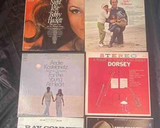 Bundle Of Vintage Vinyl Records ChaCha Charm, Still More, Bobby Hackett , Andy Williams , Andre Kostelanetz , Ray Conniff, Nelson Riddle
