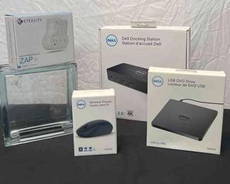 Dell Docking Station, Remote Oulet Switch, Usb DVD USB, Wireless Mous Dell.