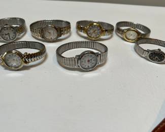 Vintage Lot of Ladies Wrist Watches Including: Timex, Caravelle, VP Viewpoint, & Anne Klein