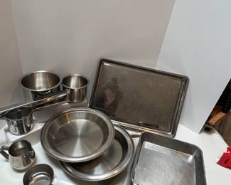 Kitchen Stainless Steel Variety - Pans and Utensils including Nordic Ware, Good Grips
