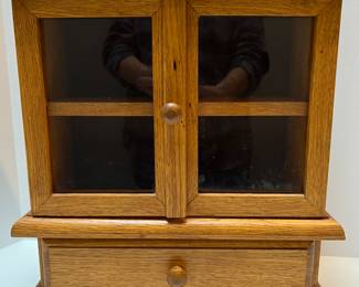 Small Wood Countertop Cabinet w/Single Drawer
