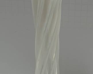 Jefferson Swing Glass Milky & Clear Swirl Vase 