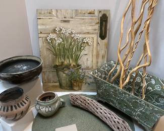Variety of Home Decor -  Studio Pottery & Unusual Wood Pieces