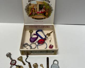 Vintage Slaymaker Lock and Random Keys & Misc.