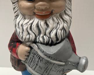 Vintage Garden Gnome Cast Concrete Statue