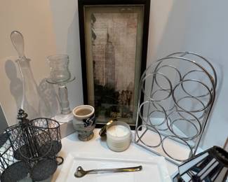 Metropolitian Home Decor Vertical Picture, Nemadji Pottery, Tiffany Style Lamp Shades & More!