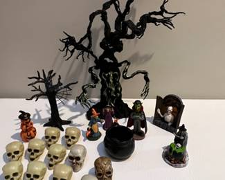 Spooky, Rubber Glow in the Dark Halloween TREE & Miniature Fairy Garden accessories