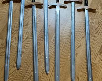 7 Wooden Crafted Play Swords - Renaissance Fair or Theater