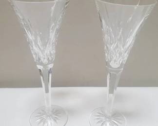 Pair WATERFORD Lismore Jewels Diamond Cut Toasting Flute Clear Replacement Flute