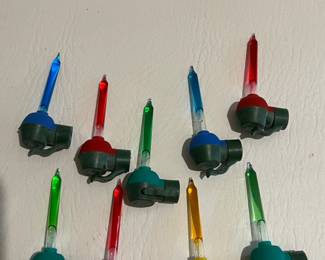 Lot of 9 Glass BUBBLE Christmas Lights Lamps