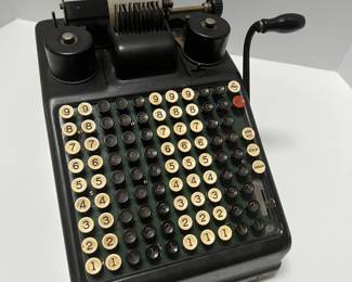Vintage Burroughs Portable Adding Machine Calculator Tape Register