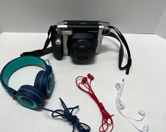 FUJI Instax Wide 300 Camera, Headphones and earbuds